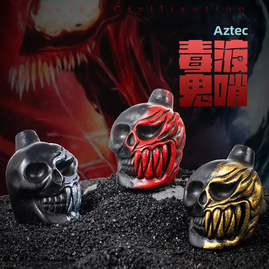 Aztec Death Whistle Party Props Resin Skull Venom Ghost Peaceful Pleasures Health and Wellness