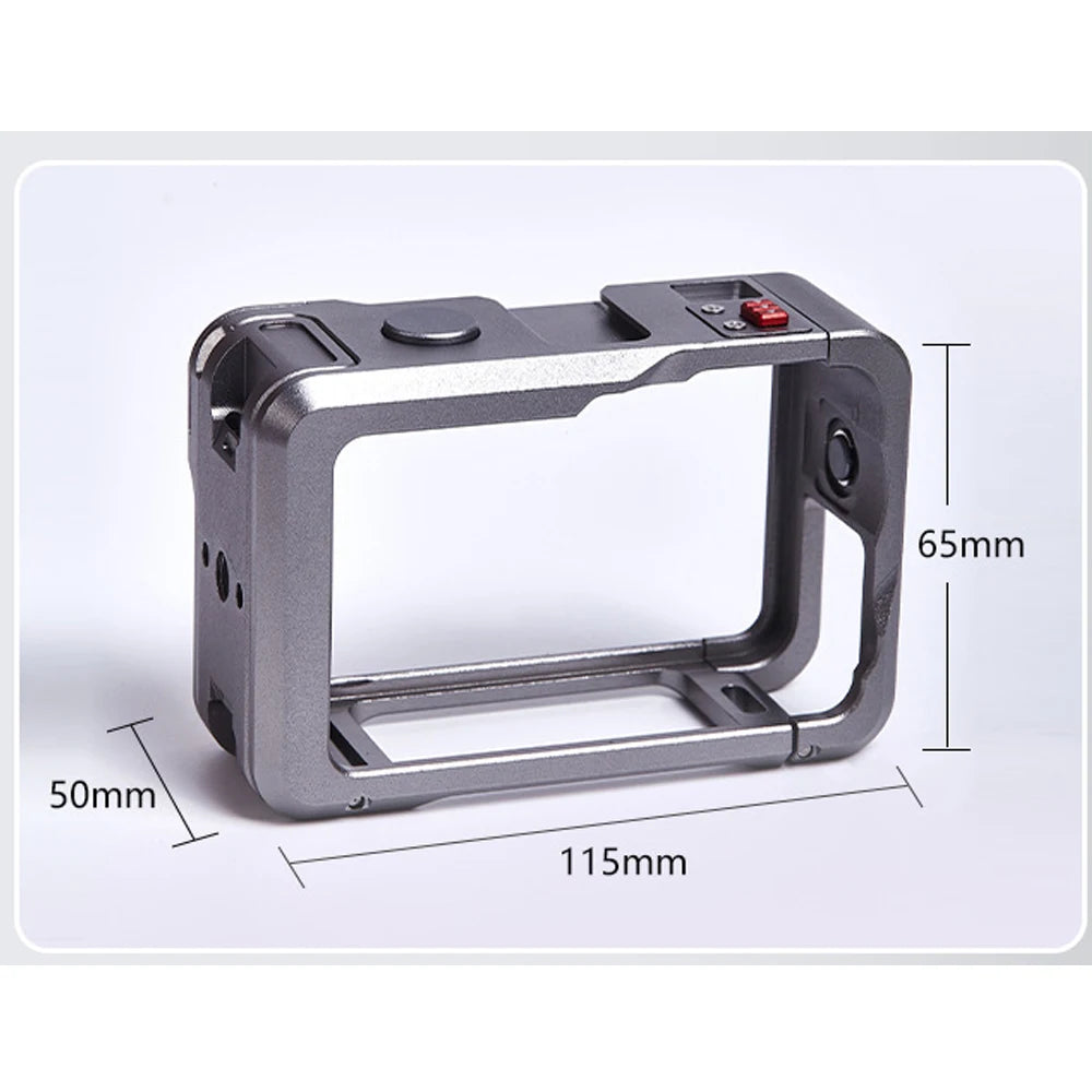 Street Grip Vlog Holder Combo Camera Anti-Shake Grip Holder For Dji Osmo Action6 Camera Rabbit Cage Camera Accessories Peaceful Pleasures Health and Wellness