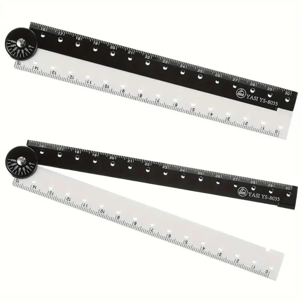 Creative Black And White Folding Ruler Drawing Plastic Straight Ruler Bookmark Multifunctional Scale Ruler Office Peaceful Pleasures Health and Wellness 1pcs random color