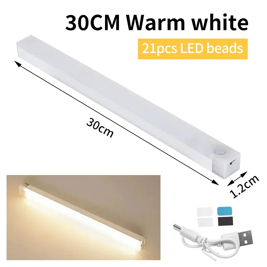 USB Rechargeable PIR Motion Sensor LED Night Light – Cabinet Lamp