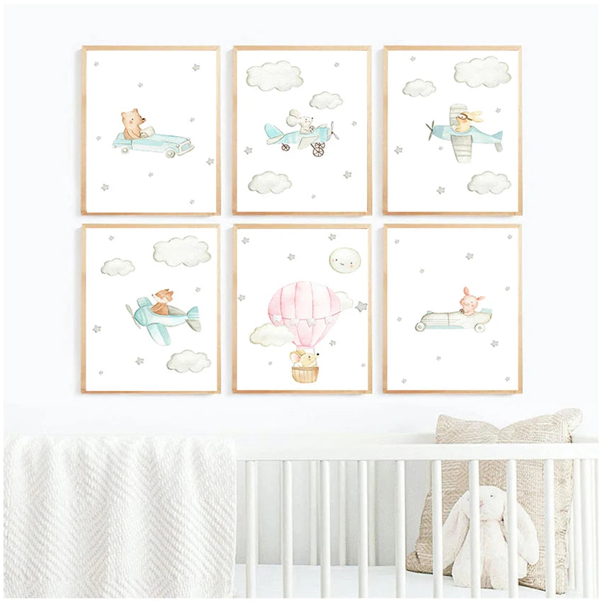 nursery print art decor paintings canvas livingroom Wall pictures for girls baby boy decoration bedroom poster animal Elephant Peaceful Pleasures Health and Wellness