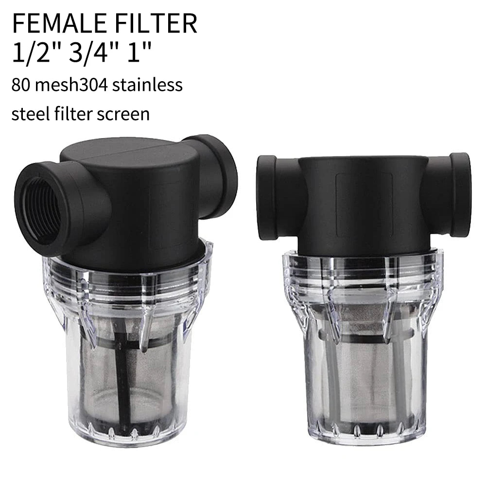 Garden Watering Filter 1/2'' 3/4'' 1'' Plastic Impurity Prefilter Aquaculture Household Water Pipe Filter Irrigation System Peaceful Pleasures Health and Wellness