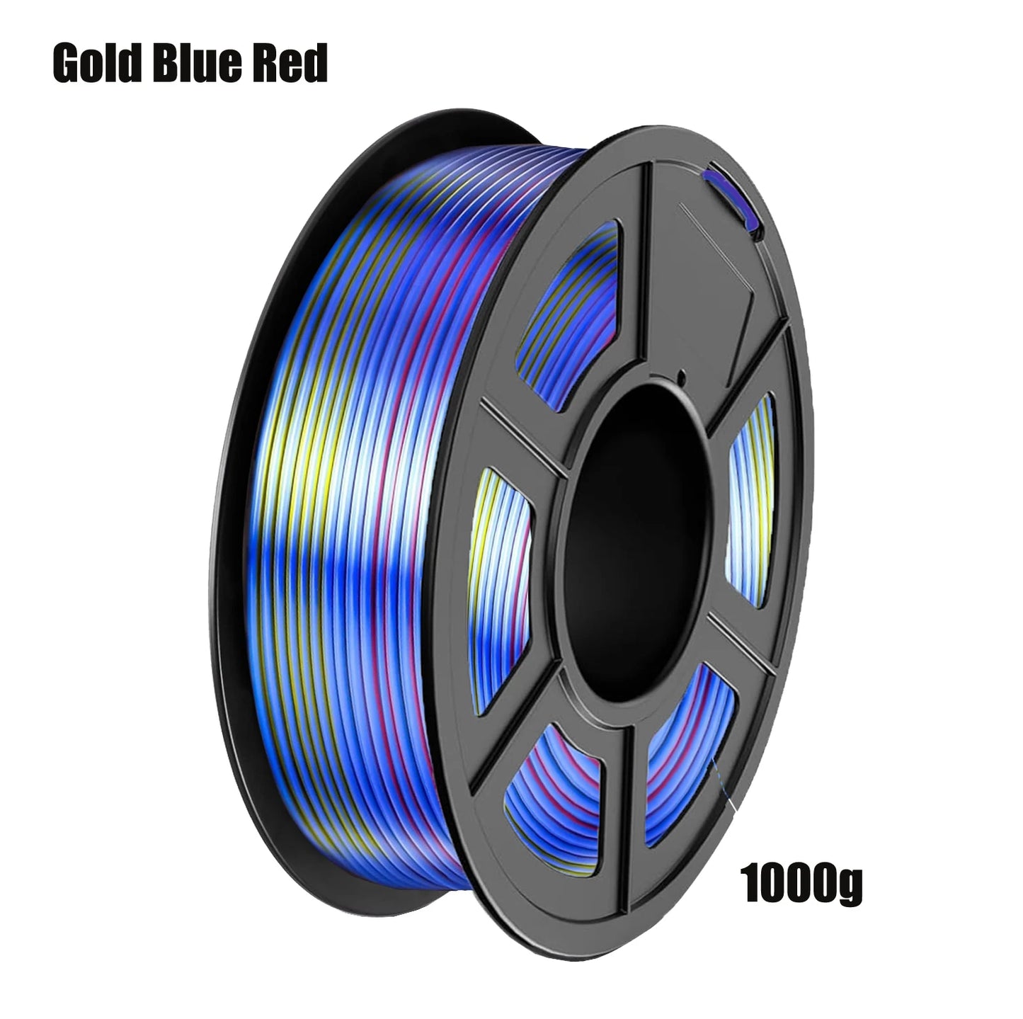 DINGSUN 4-Color Silk PLA+ Filament Bundle 1.75mm Shiny Finish