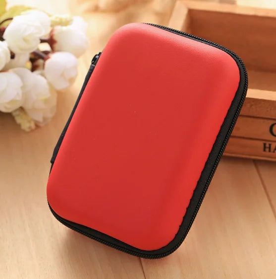 Organizing Storage Bag for Data Cable Phone Charger Headphone - Zipper Change Bag - Home Office Essential Peaceful Pleasures Health and Wellness Red M