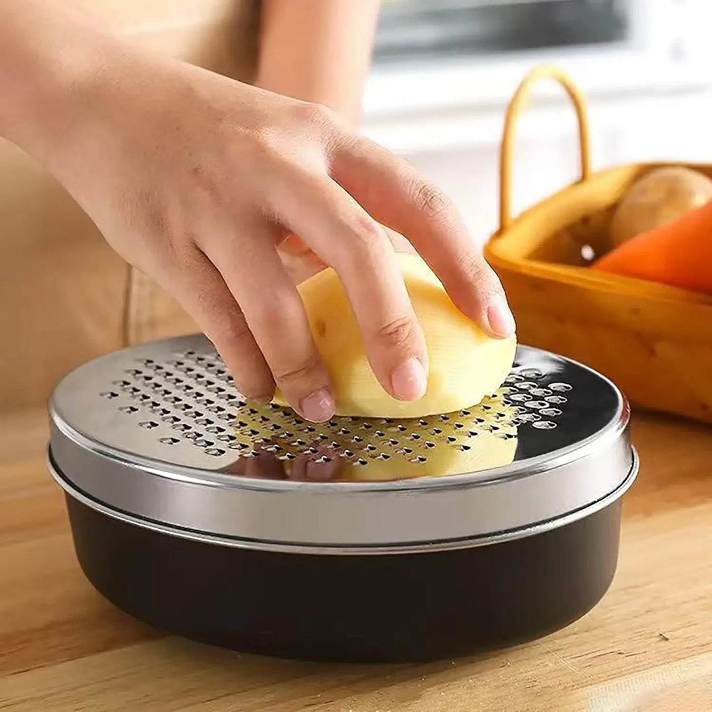 Stainless Steel Cheese Grater with Airtight Storage Container