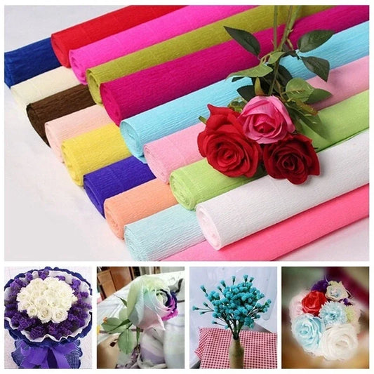 Colorful Handmade Crepe Paper DIY Material Rose Telescopic Curling Peaceful Pleasures Health and Wellness
