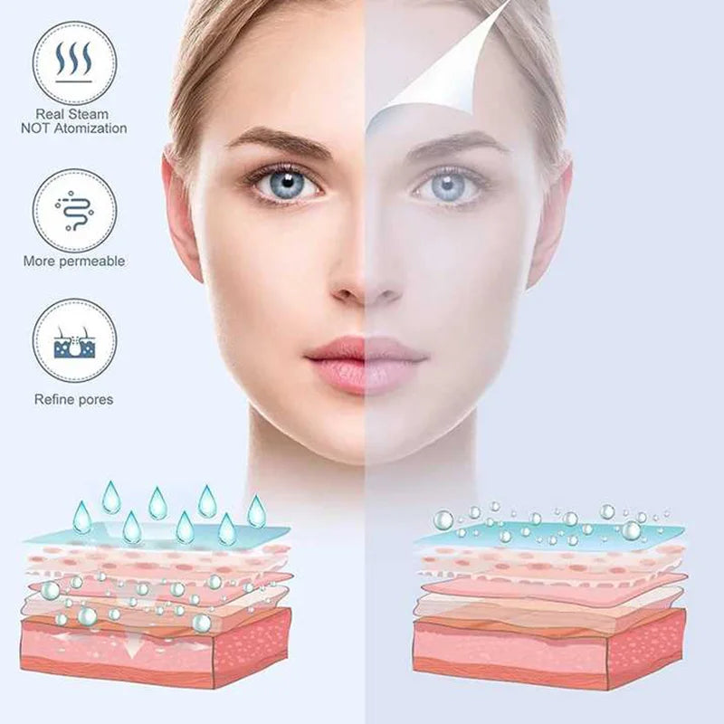 Professional Care Mini Appliances Face Nose Hot Spa Steamer Humidifier Vapozone Machine Nano Mist Spraer Facial Steamers Peaceful Pleasures Health and Wellness