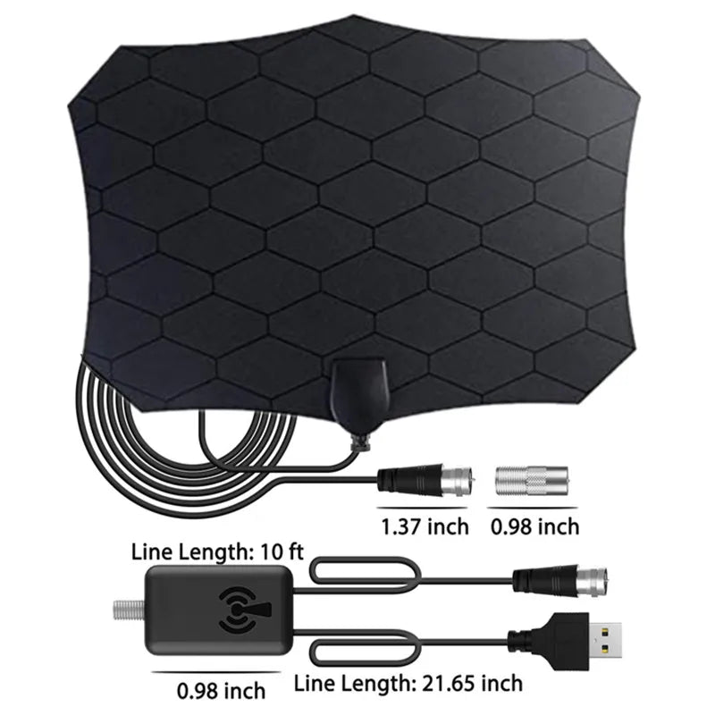 4K 1080P Indoor HDTV Antenna with Amplified Signal Booster