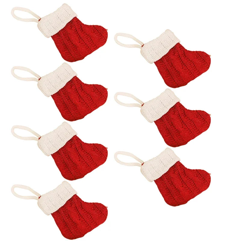 Christmas Hanging Stockings Set of 7 – Festive Holiday Décor