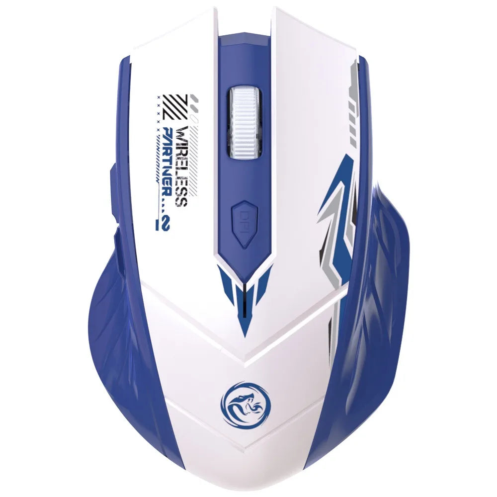 Bluetooth 5.2 Mouse Dual-Mode 2.4G Wireless Mouse 6 Buttons Gaming Mice Rechargeable Mouse 1600 DPI For PC Laptop Macbook Peaceful Pleasures Health and Wellness Blue