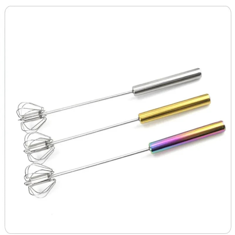 Semi-Automatic Hand Whisk | Stainless Steel Egg Beater