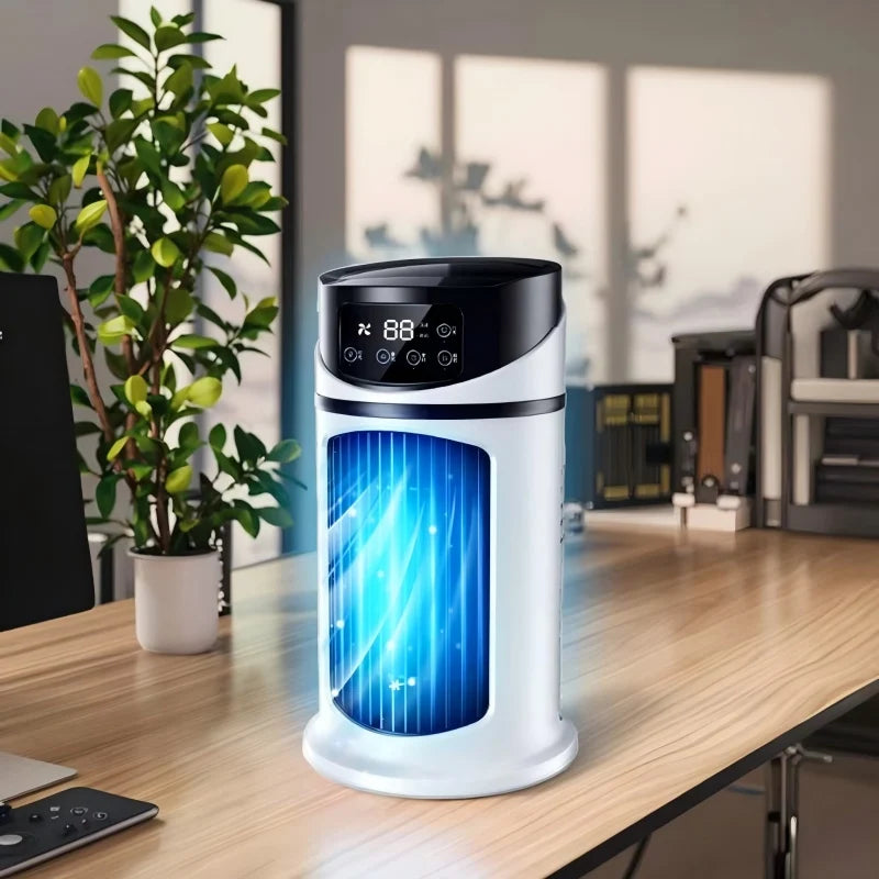 USB charging desktop fan with humidifier, spray timer, portable, silent, cooling fan for home use, air cooling fan Peaceful Pleasures Health and Wellness