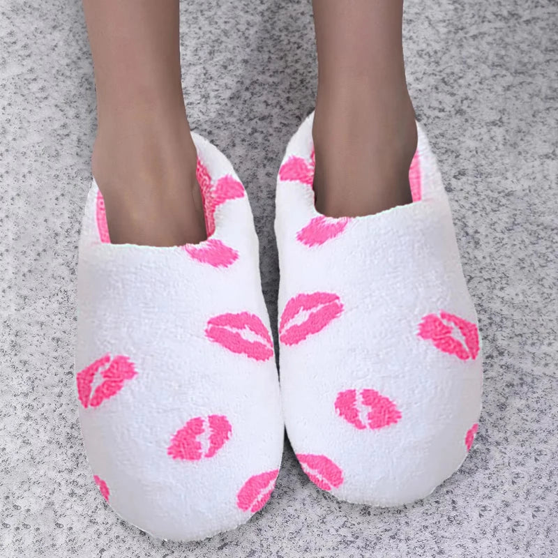 Women's Winter Plush Fur Slippers – Non-Slip Indoor Home Slides