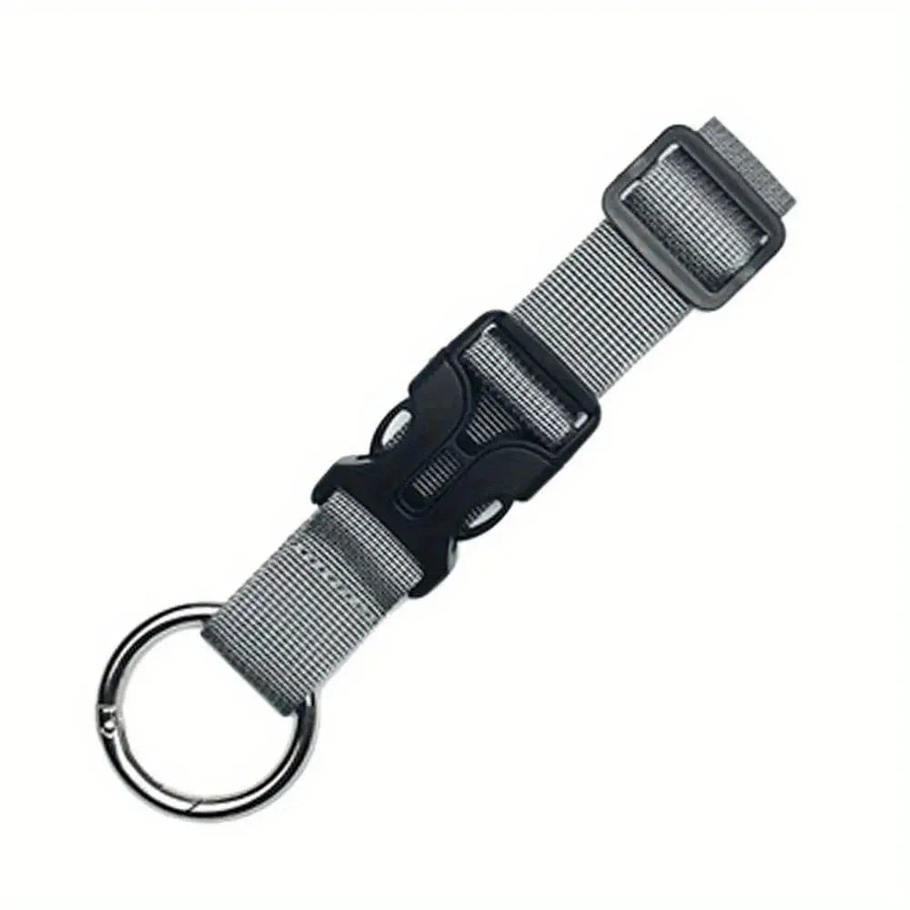 Multifunctional Backpack Hanging Buckle Portable Travel Suitcase Hook Backbin Belt Buckle Luggage Strap Peaceful Pleasures Health and Wellness Gray