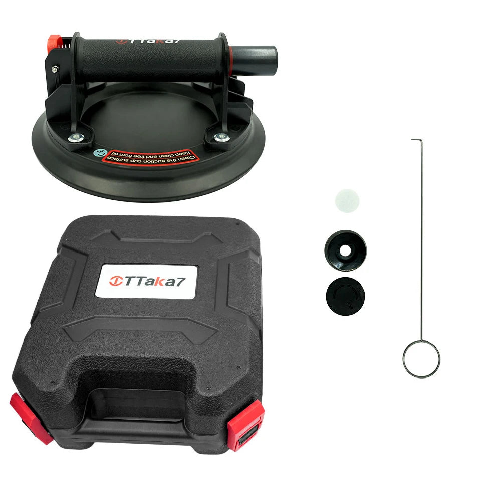 Upgraded Vacuum Suction Cup 200kg Load Capacity Heavy-duty Ceramic Tile Adsorption Granite Glass Lifting Vacuum Spreader Peaceful Pleasures Health and Wellness 1PC with plastic box 1
