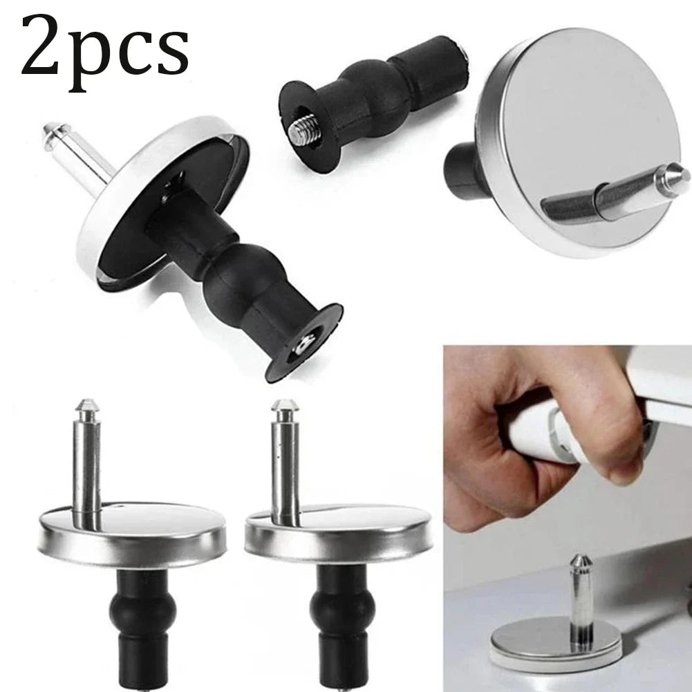 2-Pack Top Fix Toilet Seat Hinges – Soft Close & Quick Release