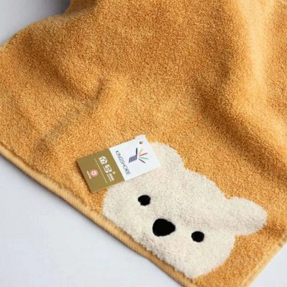 Baby Cotton Hangable Face Towel – Cartoon Bear 30x30cm