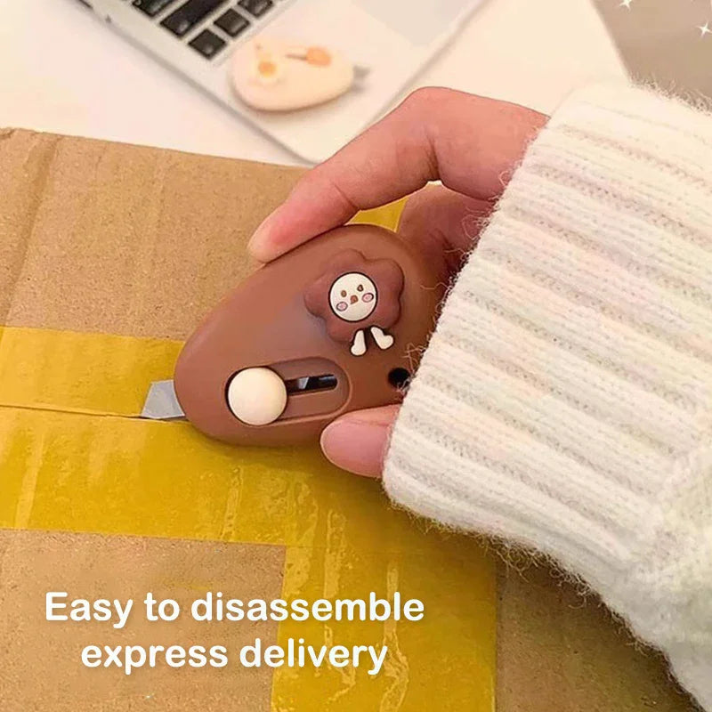 Cute Pebble Mini Art Knife – Portable Paper Cutter for School