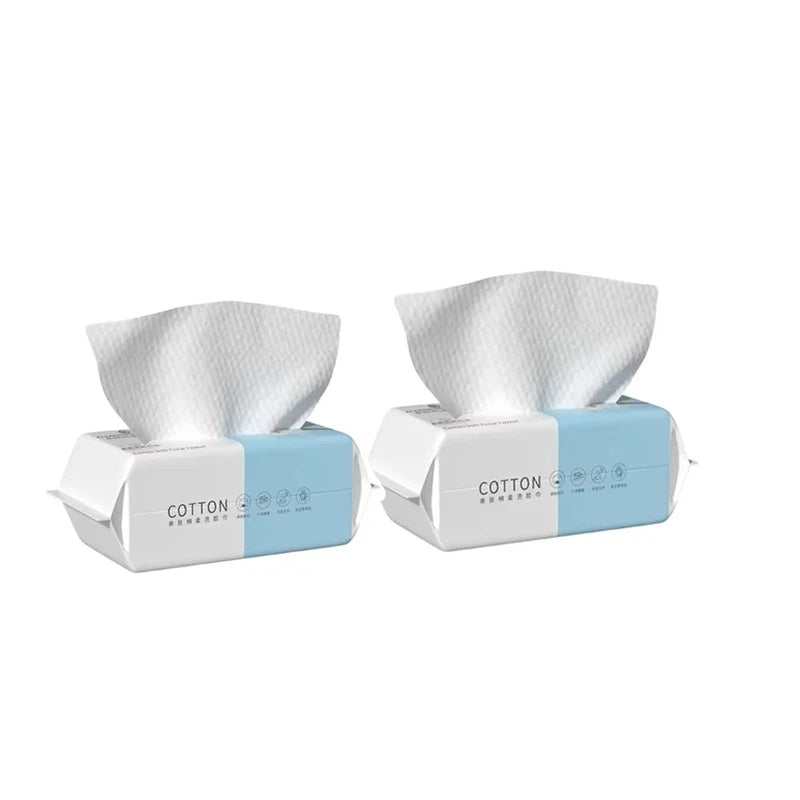 Disposable Cotton Face Towels 50ct – Soft Dry Wipes for Skincare