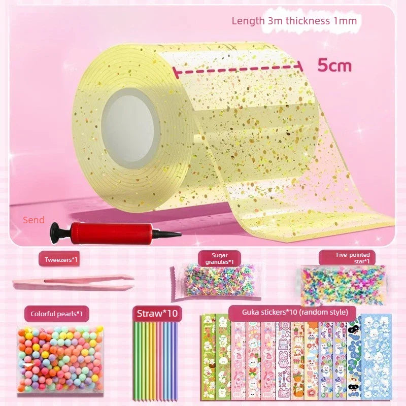 Glitter Nano Tape Bubble Kit – DIY Squishy Fidget Set for Kids