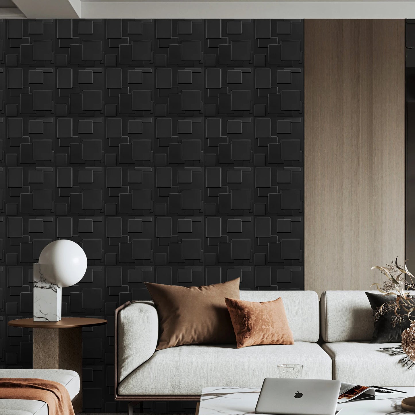 20/30pcs 3D pvc wall panels for indoor wall decoration, for living room hall bedroom hotel office,including tape Peaceful Pleasures Health and Wellness