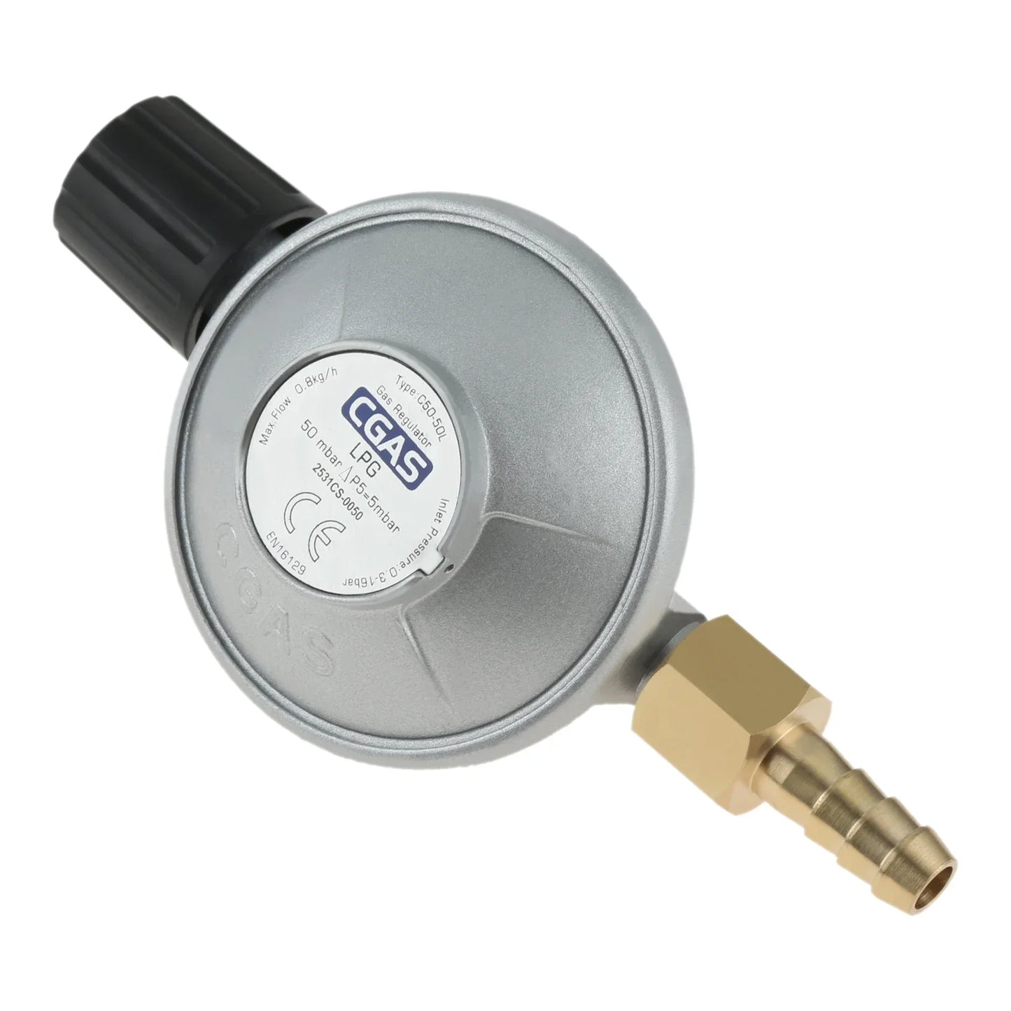50mbar Propane Regulator Kit – Adjustable 9.5mm Barb Hose