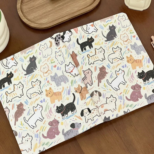 Cat Hard Shell Horizontal A5 Notebook Appearance Plan Book Year Peaceful Pleasures Health and Wellness