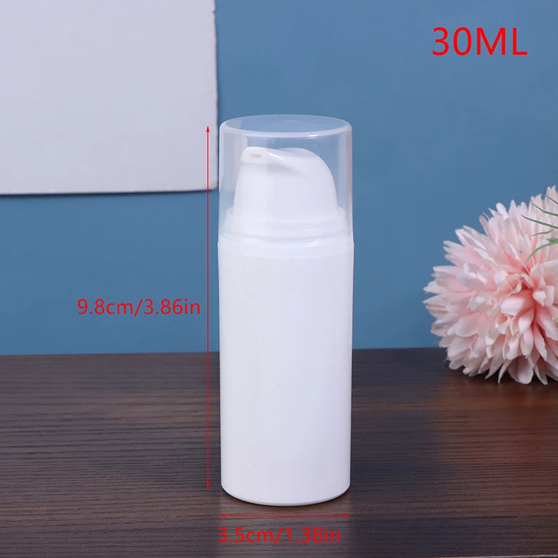 15ml 30ml 50ml Plastic Travel Bottles Cream Refillable White Airless Pump Emulsion Vacuum Lotion Bottle Makeup Cosmetics For Gel Peaceful Pleasures Health and Wellness 30ml