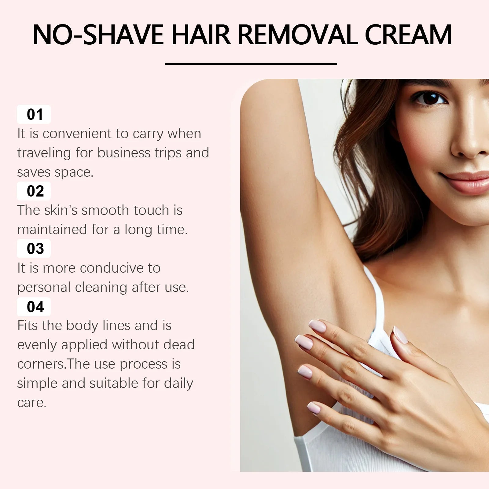 No Shave Gentle Hair Removal Cream Growth Inhibitor Depilatory Intimate Areas Painless Traceless Nourishing Moisturizing Care Peaceful Pleasures Health and Wellness