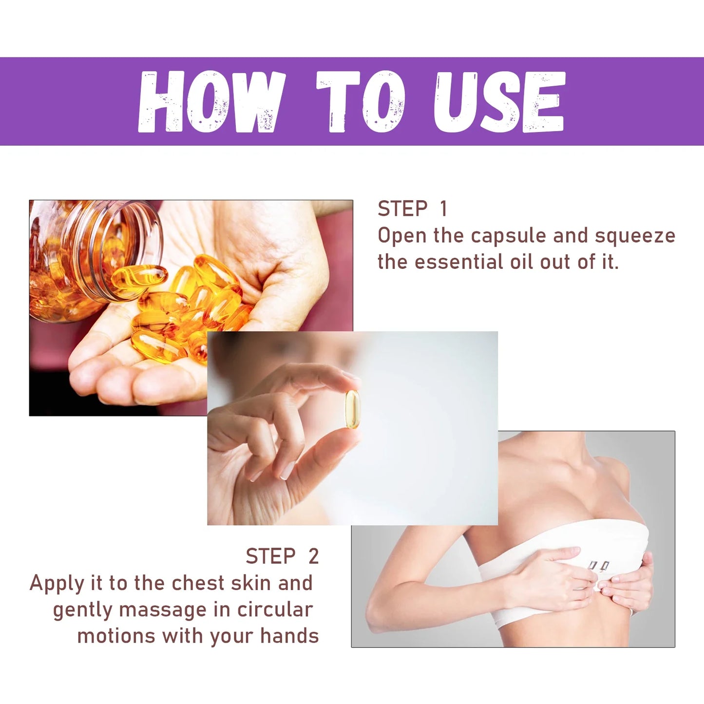 Eelhoe Vitamin E Breast Firming Oil Capsules – Lift & Tighten