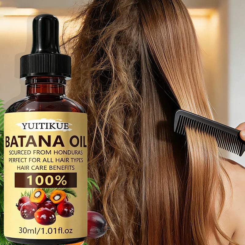 YUITIKUE 100% Pure Batana Oil 30ml Sourced From Honduras Natural Hair Care Oil for All Hair Types Peaceful Pleasures Health and Wellness