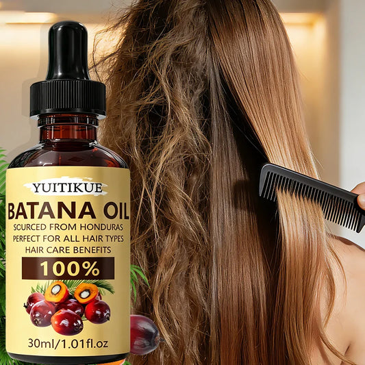 YUITIKUE 100% Pure Batana Oil 30ml Sourced From Honduras Natural Hair Care Oil for All Hair Types Peaceful Pleasures Health and Wellness