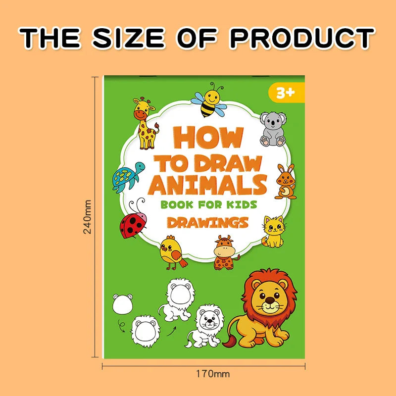 How Draw Animals Step-by-step Drawing Book- Learning Painting Perfect