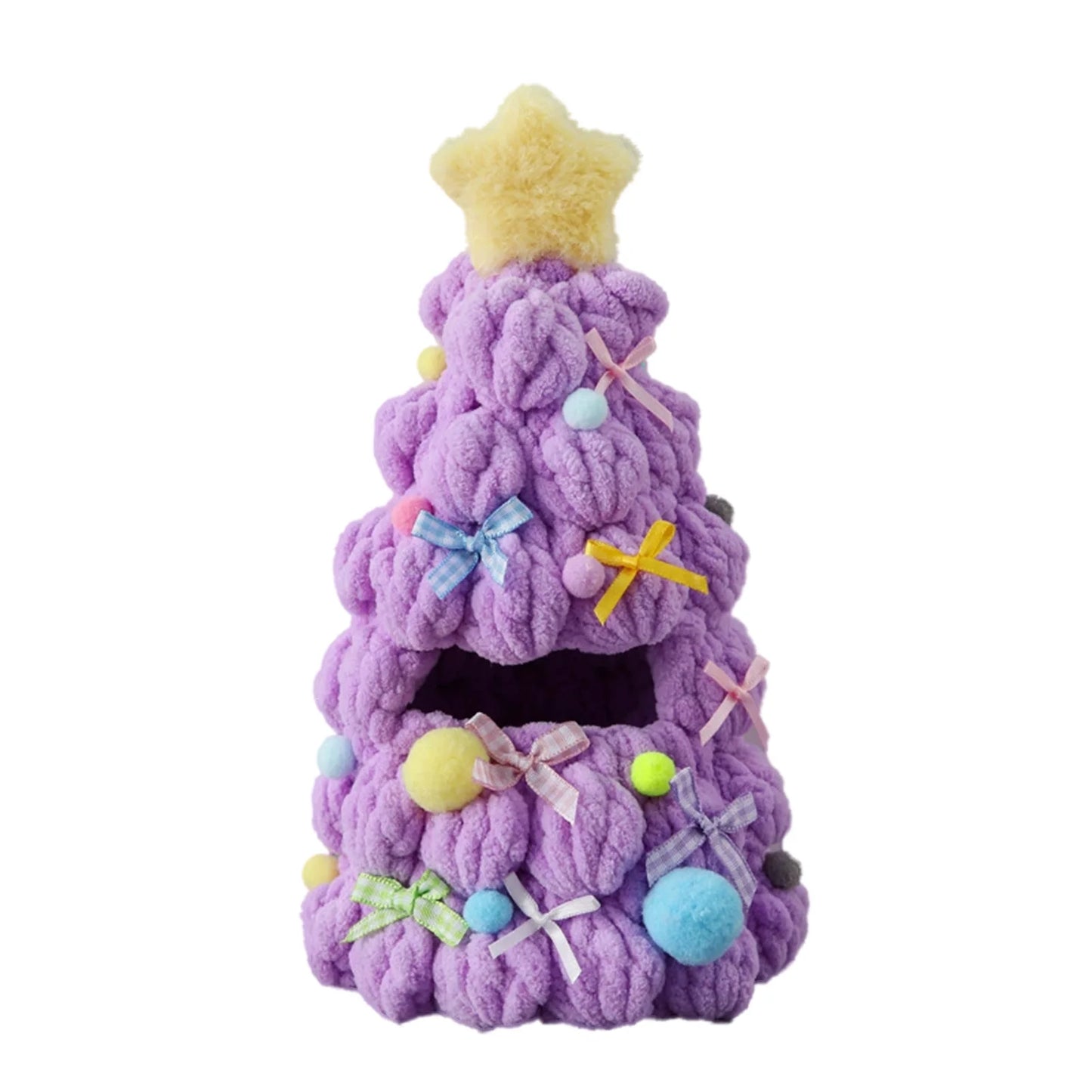 Handmade Crochet Christmas Tree Outfit for 17cm Plush Dolls