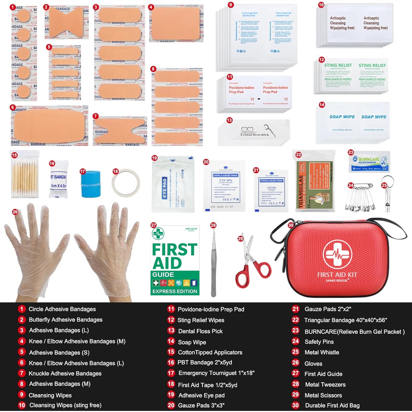 150 Piece Mini First Aid Kit Small Waterproof Hard Shell outdoor Kit for Home Car Travel Camping Truck Hiking Sports Office Peaceful Pleasures Health and Wellness