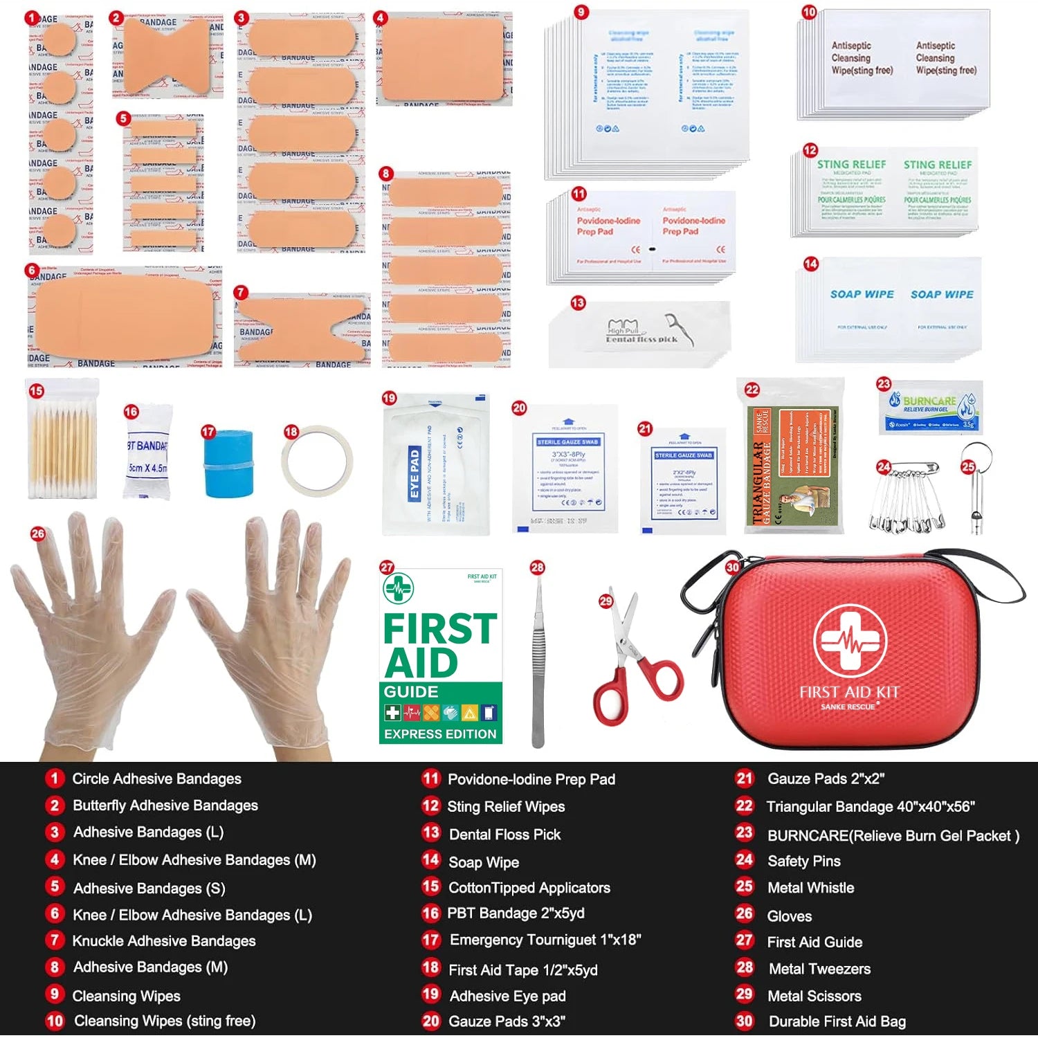 150 Piece Mini First Aid Kit Small Waterproof Hard Shell outdoor Kit for Home Car Travel Camping Truck Hiking Sports Office Peaceful Pleasures Health and Wellness