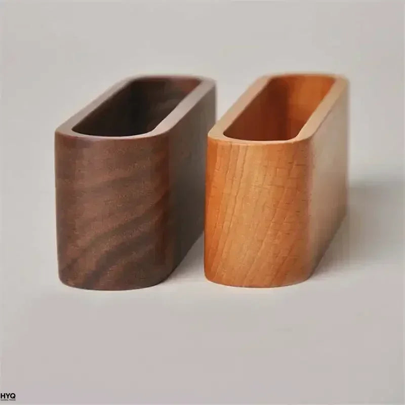 Wooden Business Card Holder Note Display Rack Office Supplies