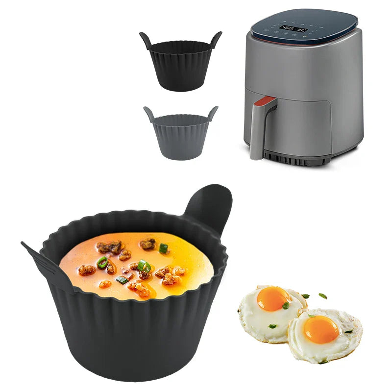 Silicone Air Fryer Egg Poacher & Cupcake Baking Cups – 6 Pack