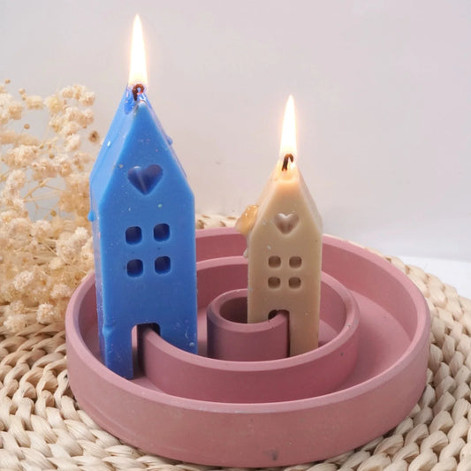 Heart Silicone Mold – DIY Candle Resin Soap Concrete Clay Silicone Craft Mold Peaceful Pleasures Health and Wellness