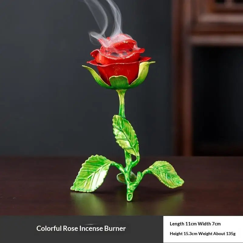 Rose Yuanbao Incense Burner | Feng Shui Meditation Home Décor