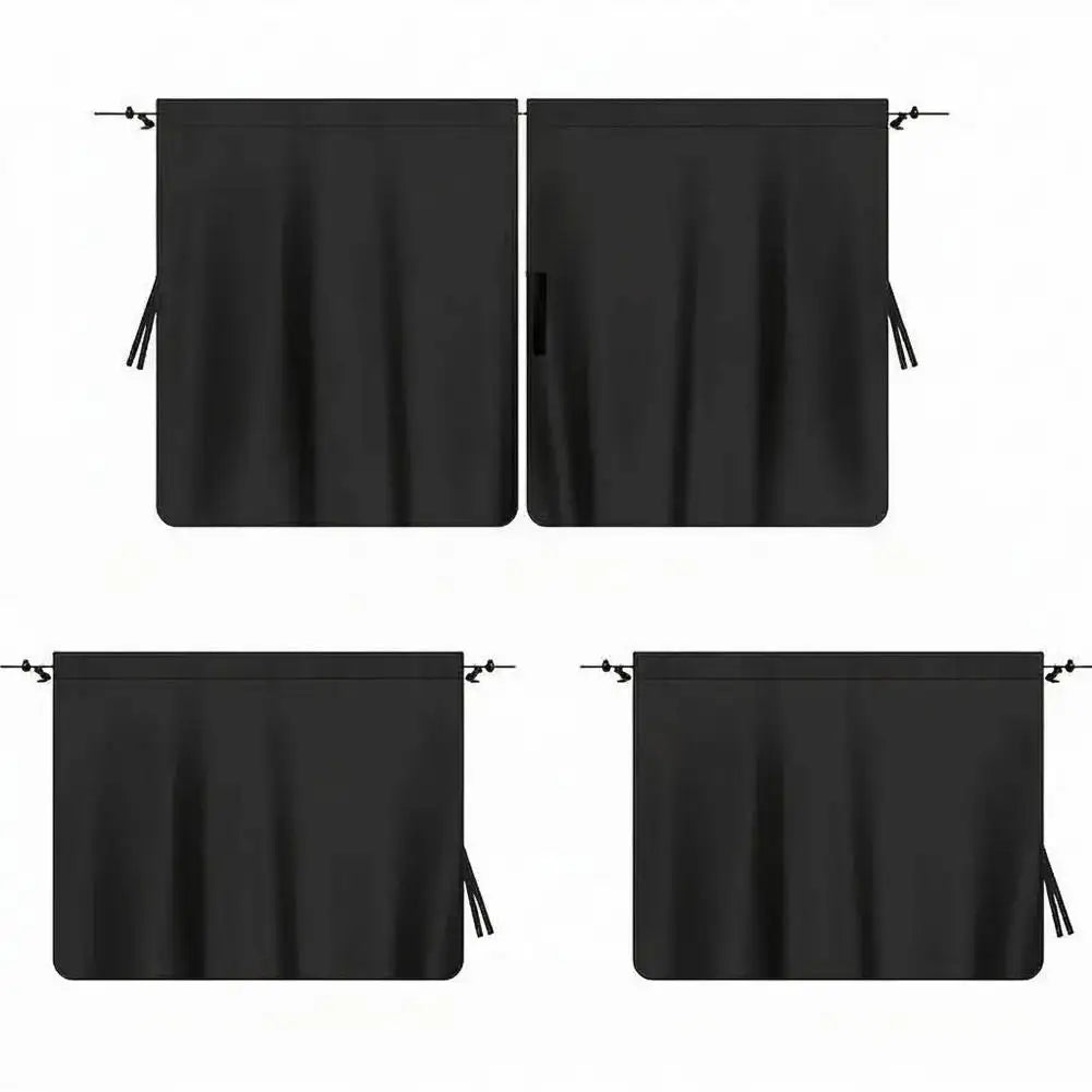 4-Pack Black Car Privacy Curtains | UV & Heat Block Shades