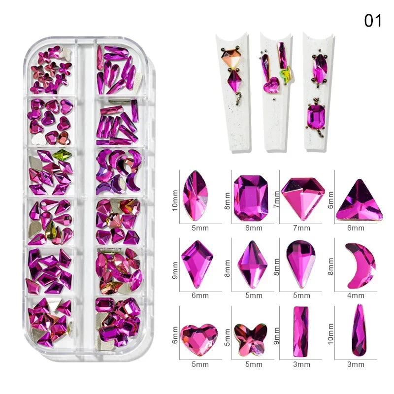 Pearl Rhinestone Nail Gems & Caviar Beads ~500pcs | Nail Art