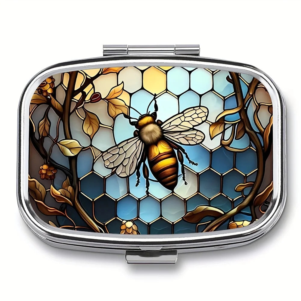 2 Compartment Medicine Pill Case, Compartment Portable Medicine Case, Portable Pill Box For Pocket Or Purse Pill Box Peaceful Pleasures Health and Wellness