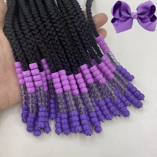 Kids Braid Ponytail dreadlock Extension with Bowknot Tie Clip in Braids Hair Extensions Wig Extensions for Girls kids Wigs Peaceful Pleasures Health and Wellness