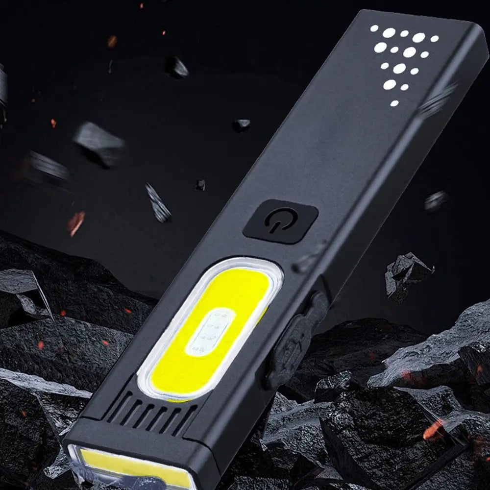 Mini USB Rechargeable LED Flashlight – Magnetic, Clip, 160LM