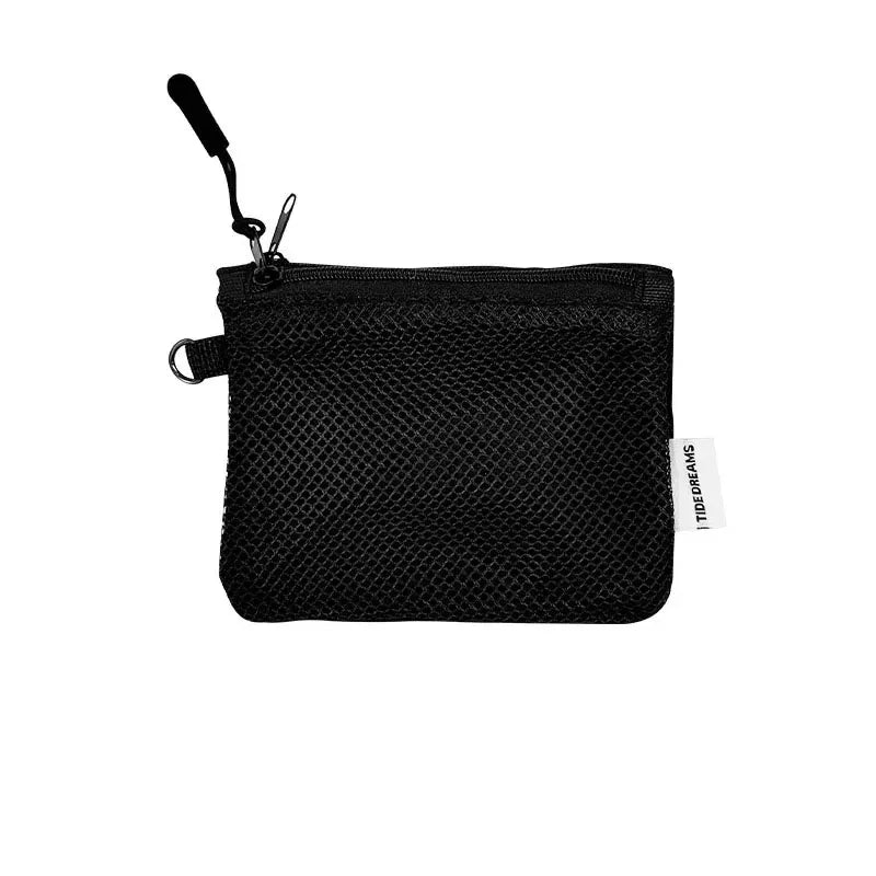 Mesh Cosmetic Bag Portable Storage Pouch Zipper Lightweight Sundries
