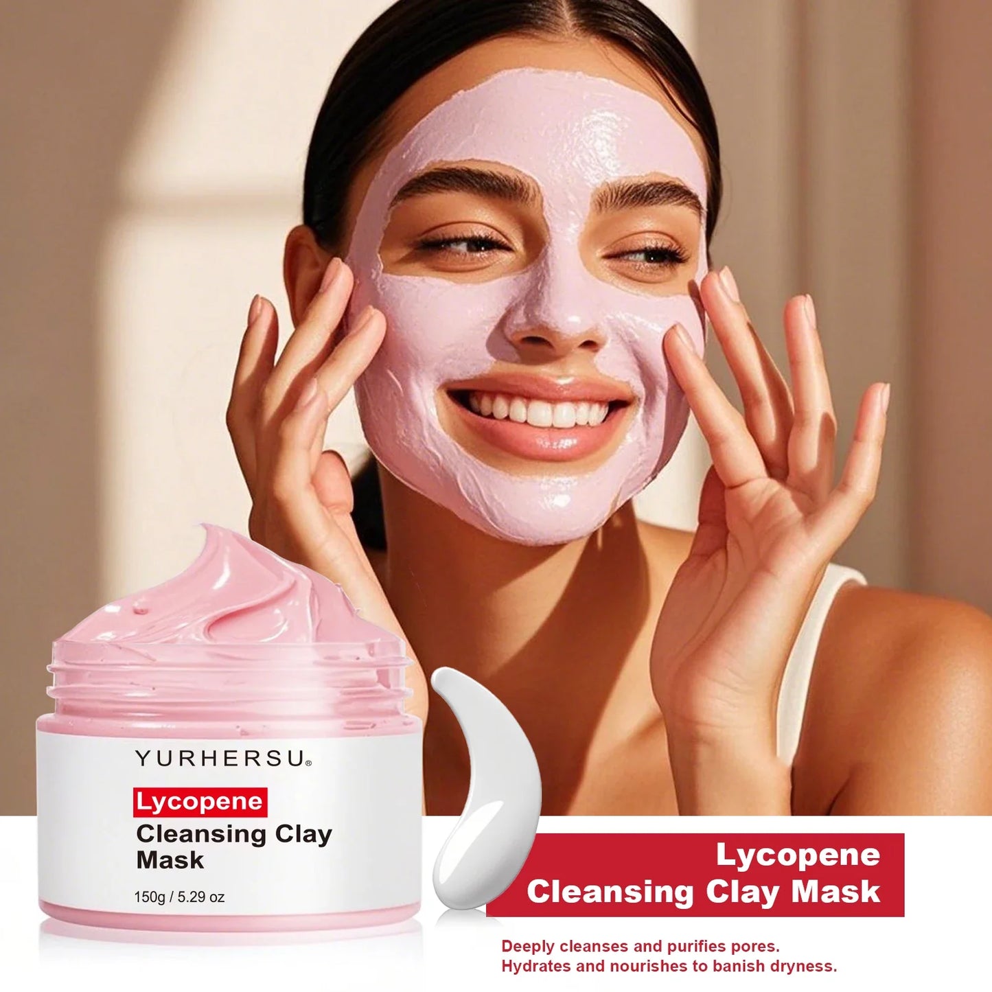 YURHERSU Lycopene Mud Face Mask – Moisturizing Cream 150g