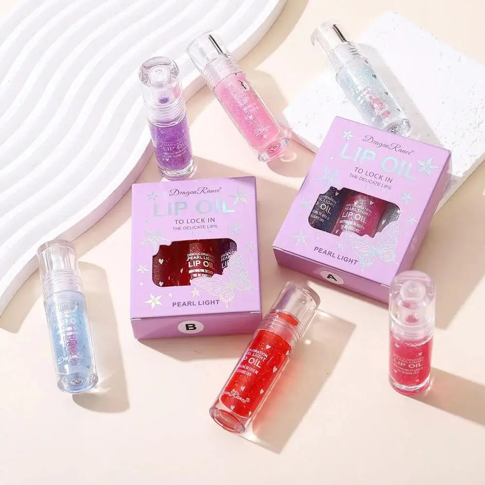 Dragon Ranee Color-Changing Lip Oil Set | Shimmer Gloss 3pc