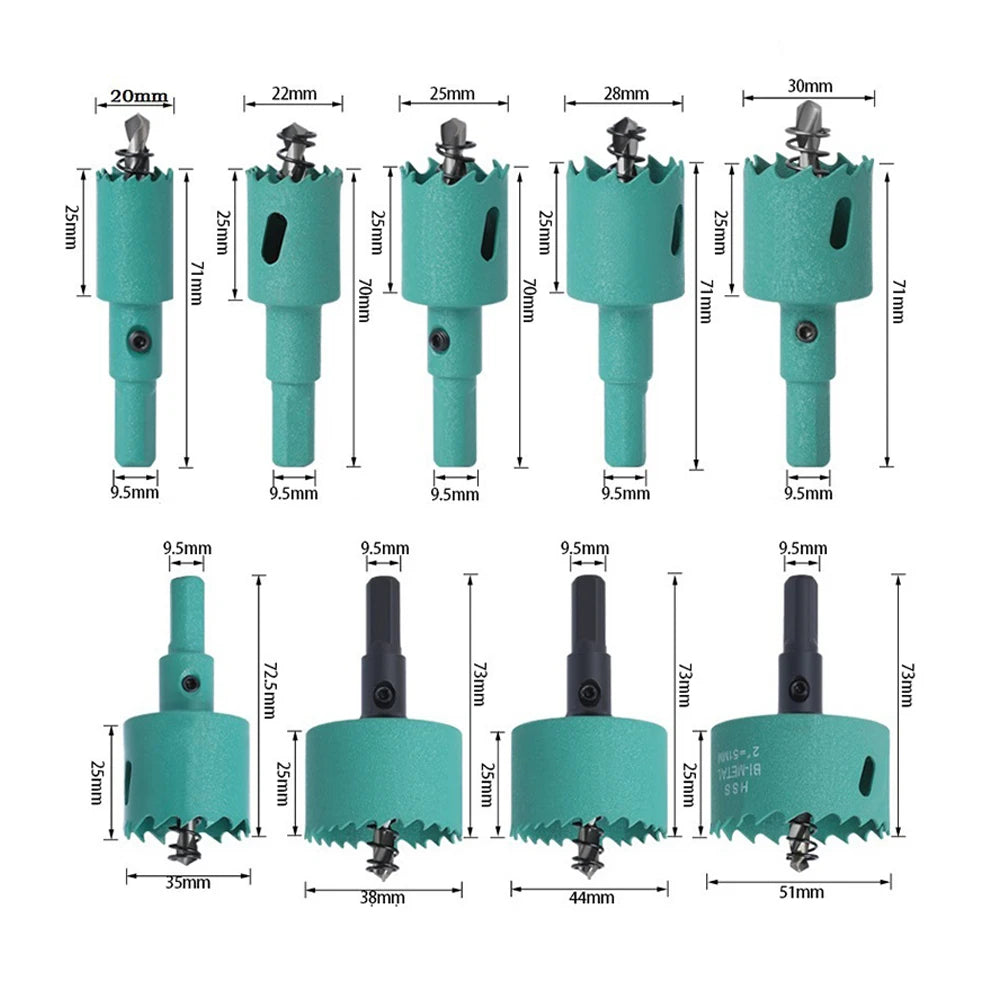 16- Bimetal Wood Hole Saw Drill Bit HSS 2 Woodworking Tools