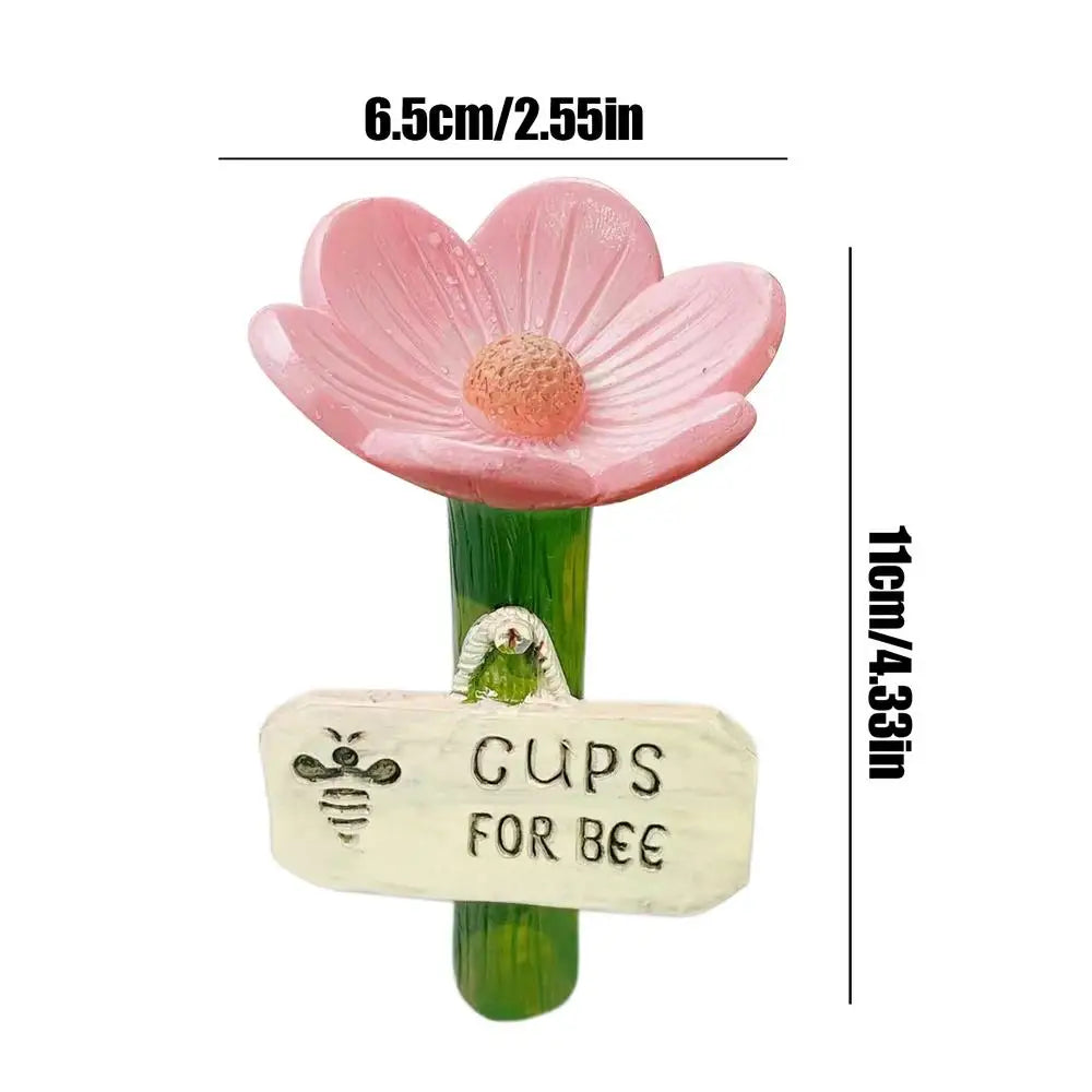 Bee Bath Bowl & Butterfly Pollinator Feeder | Flower Design